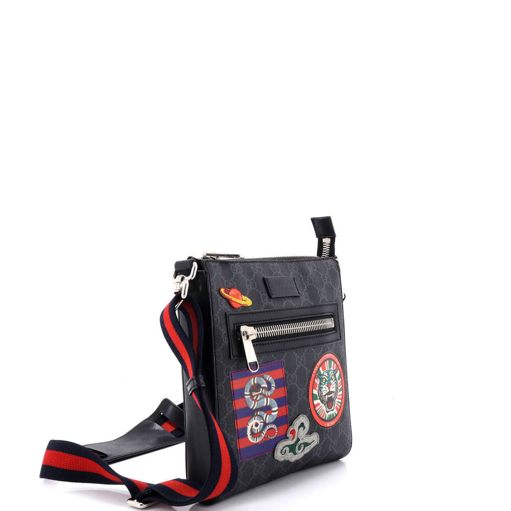 Gucci Small Night Courrier Zip Messenger GG Coated Canvas with Applique - Picture 2 of 6